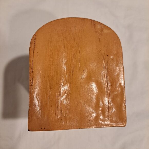 Vintage US MAIL BOX PLANTER blow mold Made for FTD 1985 brown w/ red flag retro - Picture 7 of 8